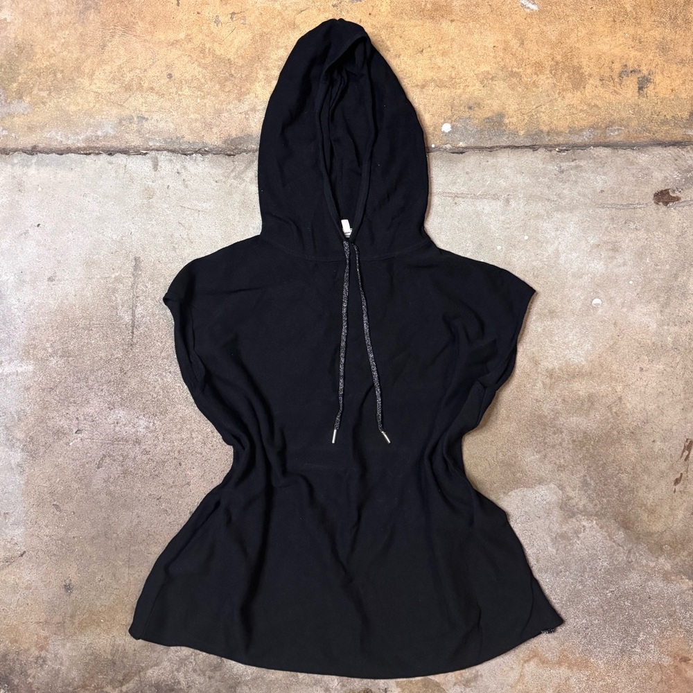 Lafayette 148 New York Black Hooded Knit Top